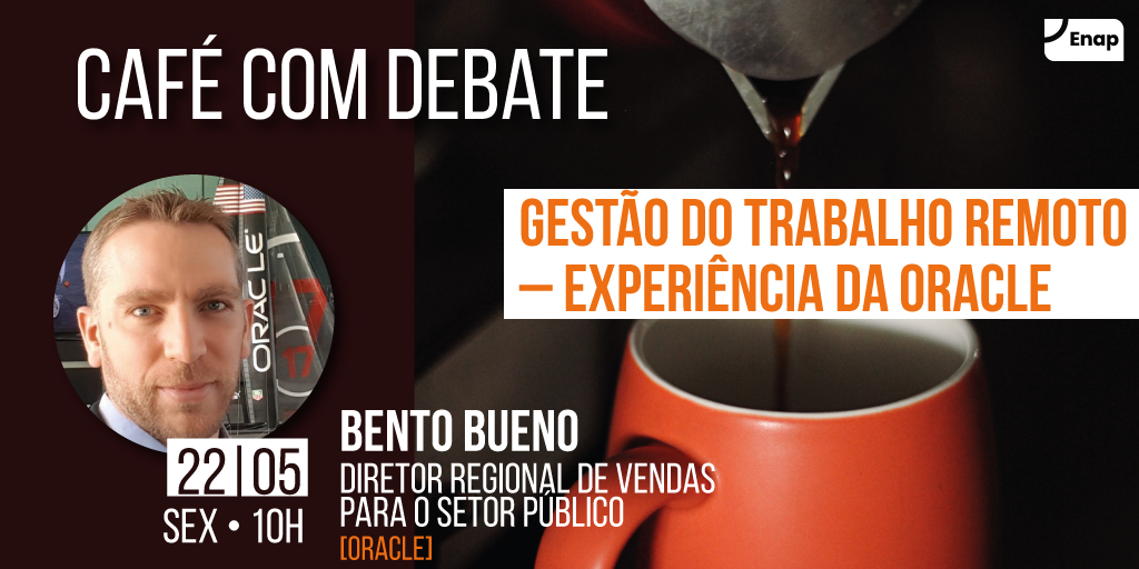 Café com Debate traz olhar do setor privado; evento será dia 22/5. Inscrições estão abertas 