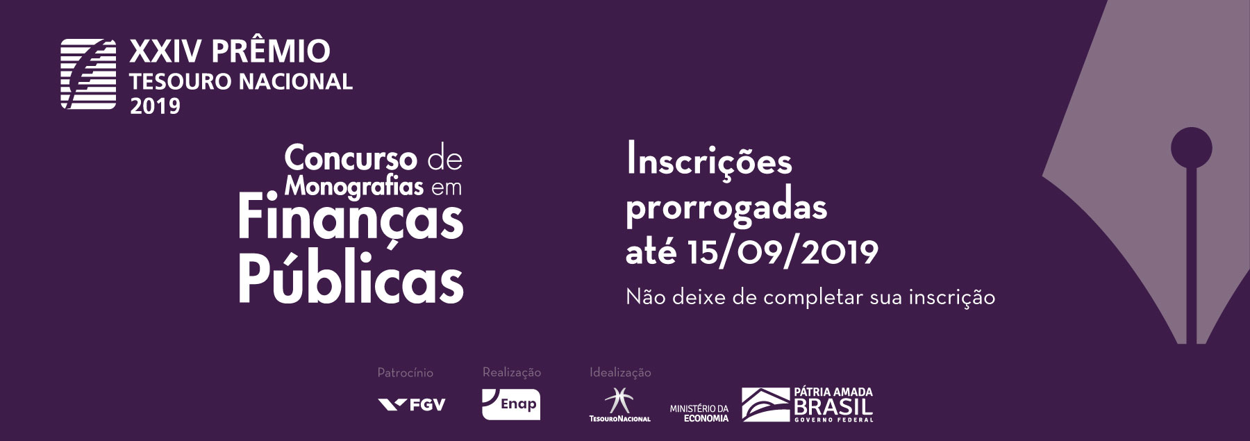Inscrições para XXIV Prêmio Tesouro Nacional são prorrogadas