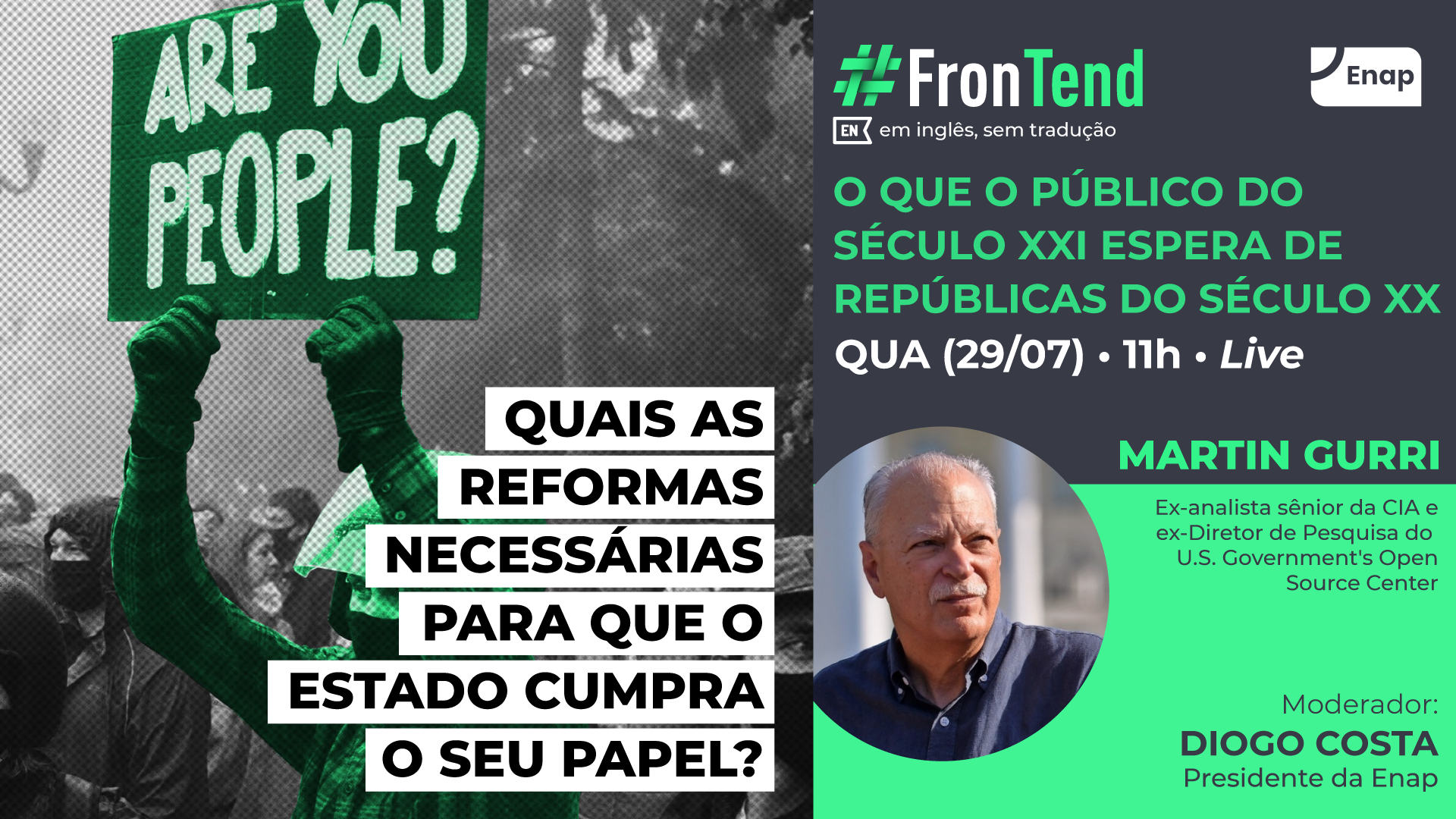 Frontend: O que o público do século XXI espera de repúblicas do século XX?