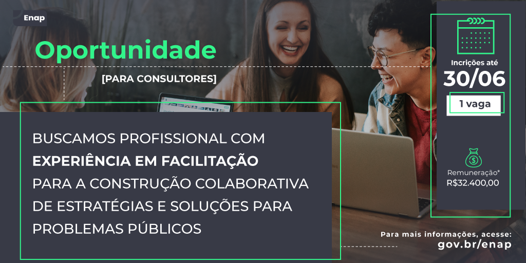 Enap seleciona consultor em construção colaborativa para transformação em governo