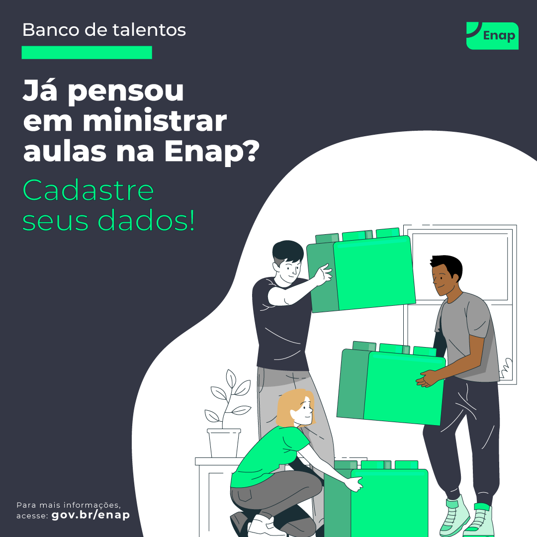 Já pensou em ministrar aulas na Enap?