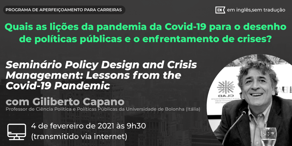 Seminário internacional irá debater a capacidade política de governos diante de pandemias na próxima quinta (4)